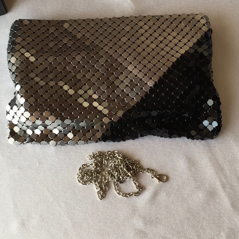 NWOT Silver & Black Metallic Bag - Picture 1 of 7